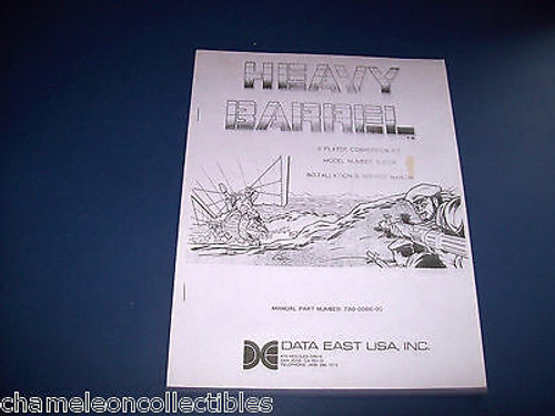 HEAVY BARREL By DATA EAST 1988 ORIG VIDEO ARCADE GAME OPERATORS SERVICE MANUAL