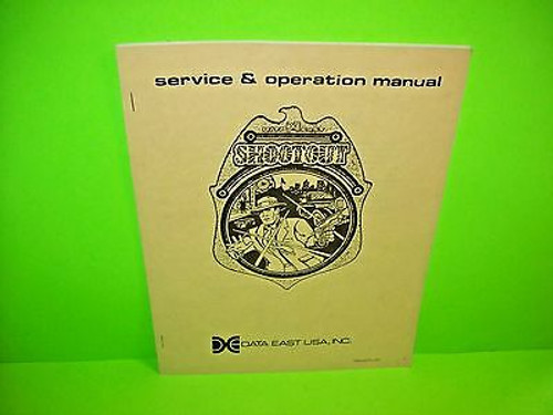 Data East SHOOTOUT Original Video Arcade Game Service Repair Manual w Schematics