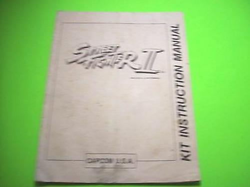 Capcom STREET FIGHTER II Original 1990 Video Arcade Game Kit Installation Manual