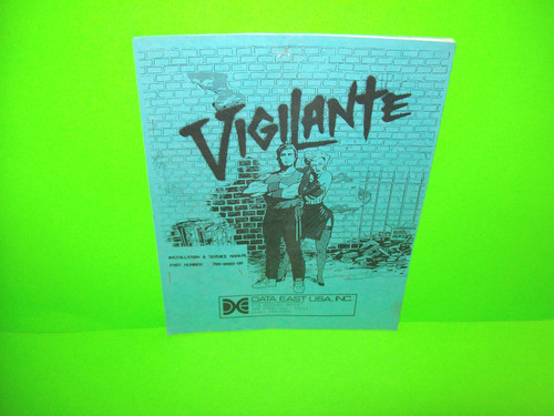 Data East VIGILANTE 1988 Original VIDEO Arcade Game Installation Service MANUAL