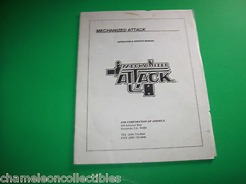 MECHANIZED ATTACK By SNK 1989 ORIGINAL VIDEO ARCADE GAME SERVICE MANUAL