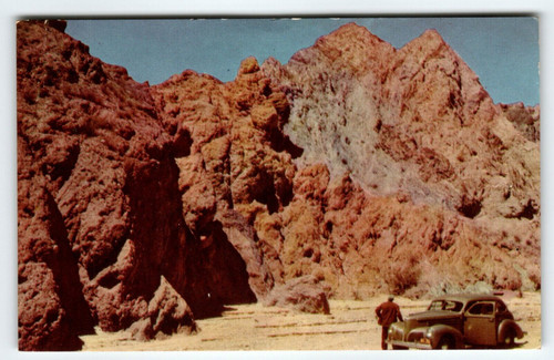 Painted Canyon Old Car California Chrome Postcard Union Oil 76 Gas 1941 Gasoline