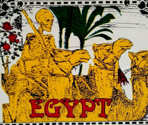 Grateful Dead Vintage Original 1980's Egypt Window Sticker Decal Skeleton Camels Grateful Dead Vintage Original 1980's Egypt Window Sticker Decal Skeleton Camels