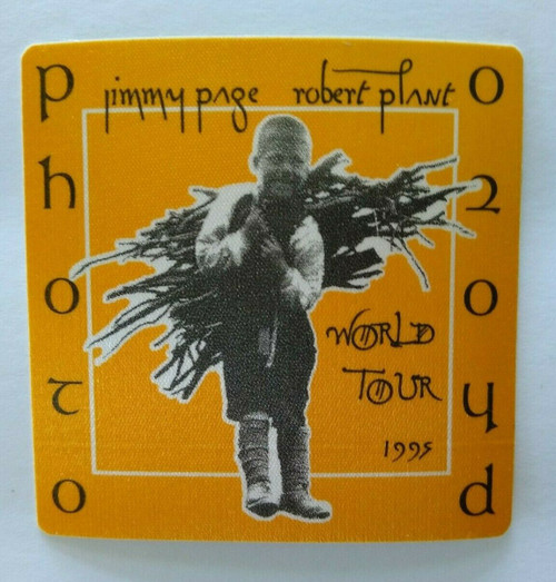 Jimmy Page Robert Plant Backstage Pass Led Zeppelin 1995 Hard Rock Music Orange