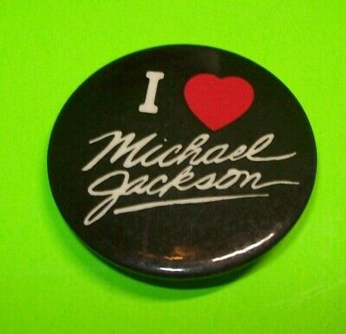 Michael Jackson Vintage Pin Badge Button Pinback 1980s King Of Pop New Old Stock
