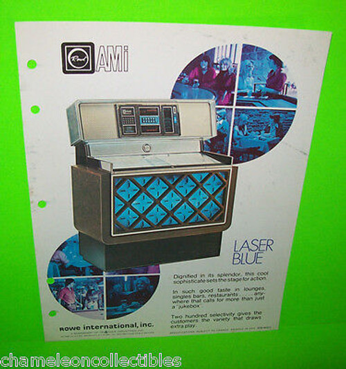 Model R-81 LASER BLUE By ROWE AMI 1981 ORIGINAL JUKEBOX MUSIC PHONO SALES FLYER