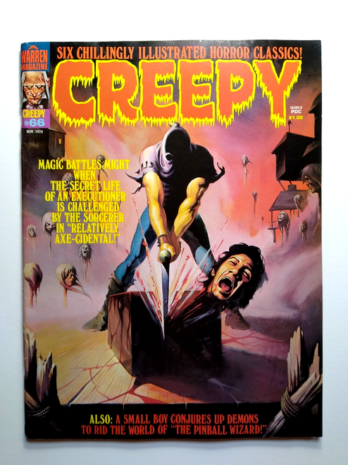 Vintage Creepy Magazine #66 Nov 1974 Axe-cidental Convention Ad Monster Vampires