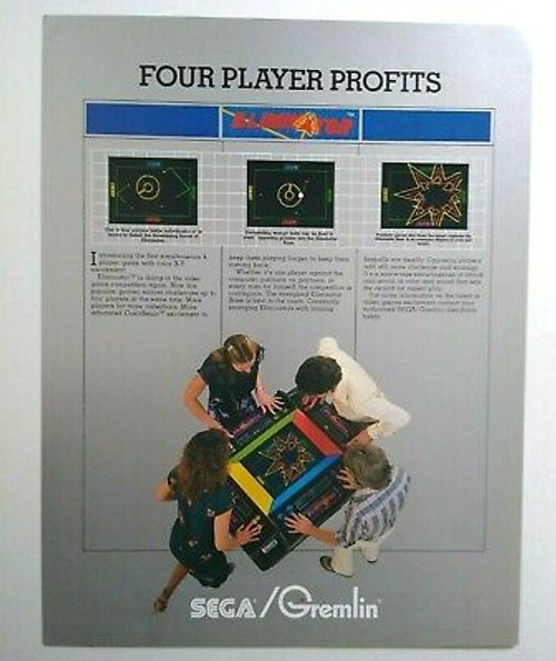 Gremlin Eliminator Arcade FLYER Original 1981 Video Game Artwork Sheet Sega Gremlin Eliminator Arcade FLYER Original 1981 Video Game Artwork Sheet Sega