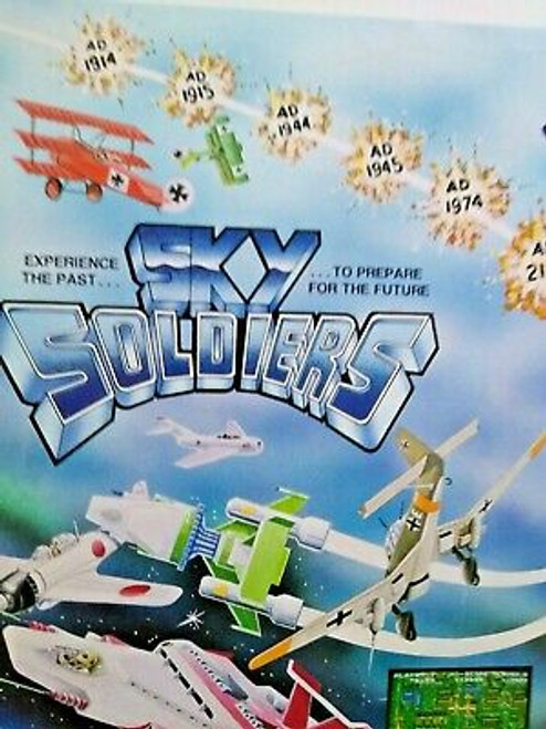 Romstar Sky Soldiers Arcade FLYER Original Video Game Artwork 1988 Bomber Planes