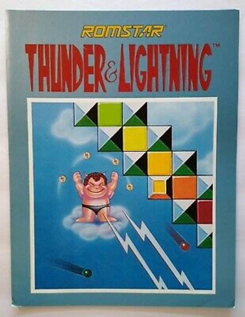 Romstar Thunder & Lightning Arcade FLYER Original Video Game Art Print Sheet '90