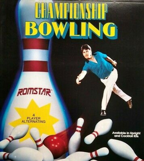 Championship Bowling Arcade Flyer Original 1989 Video Game Art Print Romstar