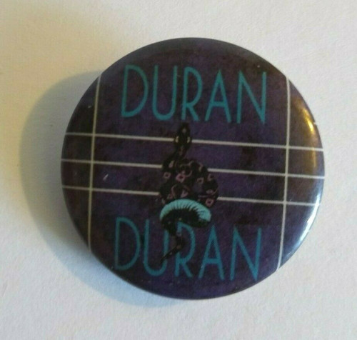 Duran Duran Vintage 1980's Badge Button Pin Pop Rock New Wave Purple Cobra 1.25"