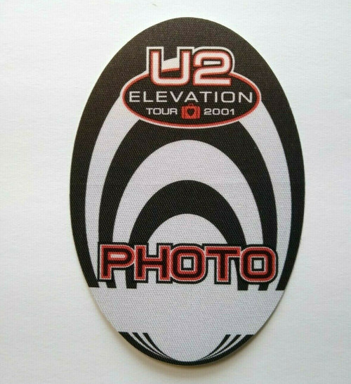 U2 Backstage Pass Original Pop Rock Music Elevation Concert Tour 2001 Black