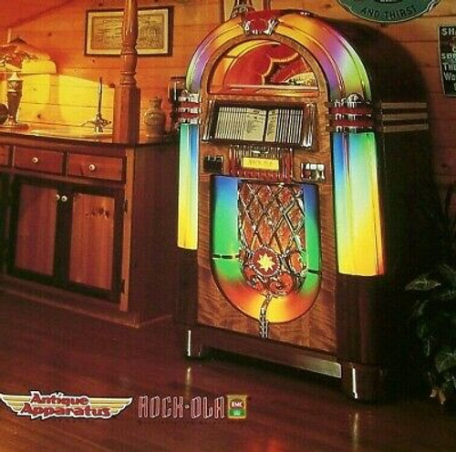 Rock Ola Jukebox FLYER Original 1997 NOS Phonograph Betty Boop Peacock Bubbler