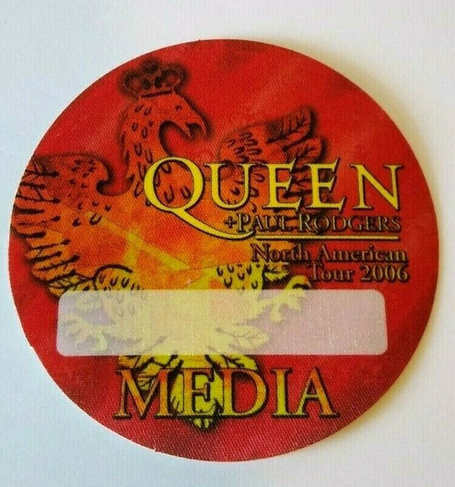 Queen Backstage Pass American Tour Paul Rodgers Original '06 Hard Rock Music Red
