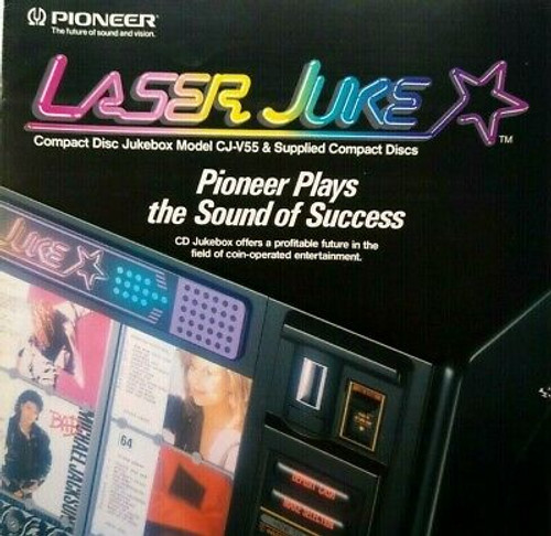 Pioneer Laser Juke Jukebox FLYER Phonograph Music Art Print Promo Sheet 1990