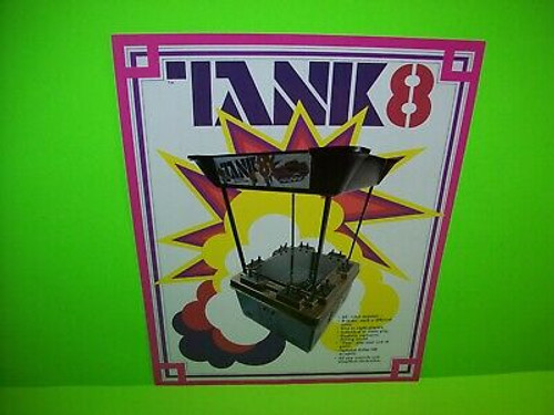 Tank 8 Arcade FLYER Original Atari Kee Games Retro Video Artwork Sheet 1976
