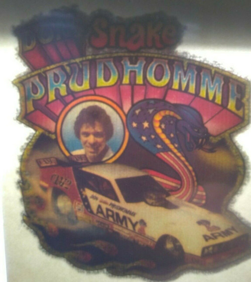 Don Snake Prudhomme Race Car Screamin Glitter Iron-On Decal Donruss 1970s