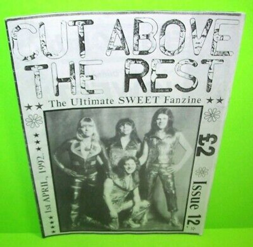 Sweet Cut Above The Rest VINTAGE Official Fanzine issue #12 Glam Hard Rock 1992