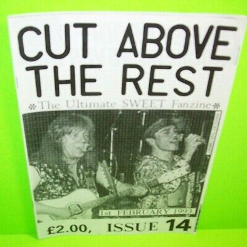 The Sweet Cut Above The Rest VINTAGE Official Fanzine issue #14 Glam Hard Rock