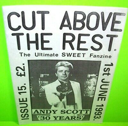 Sweet Cut Above The Rest VINTAGE Official Fanzine issue #15 Glam Hard Rock 1993