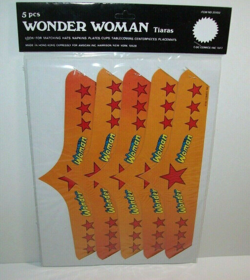 Wonder Woman Original Tiaras 1977 DC Comics Vintage Halloween Costume Super Hero