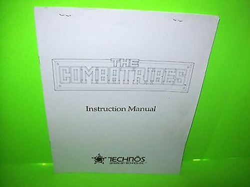 The COMBATRIBES By Technos 1990 ORIGINAL VIDEO ARCADE GAME Instruction MANUAL