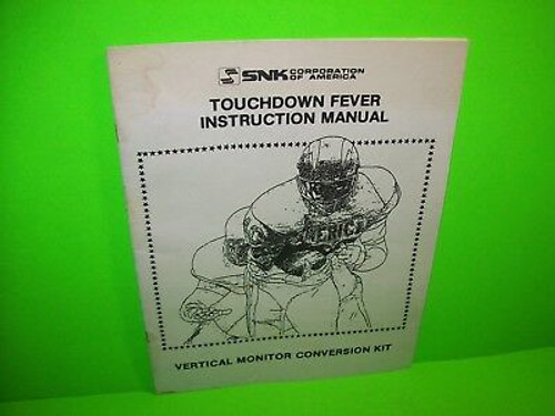 TOUCHDOWN FEVER SNK Original Video Arcade Game Service MANUAL KIT Version