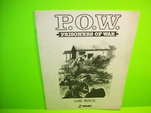 POW Prisoners Of War Original 1988 Video Arcade Game Installation Service Manual