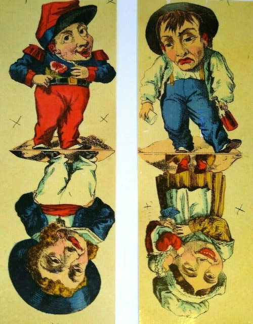 Victorian Parlour Game Art Print Whimsical Weird Strange Comical Characters