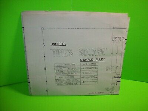 Times Square Shuffle Alley Wiring Diagram Schematic Sheet Original United 1971