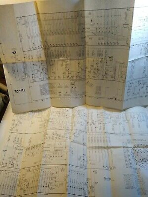 United Tahiti Bingo Pinball Machine Original Game Schematic Diagram Sheet 1953