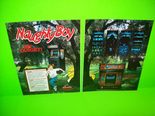 Cinematronics NAUGHTY BOY 1982 Video Arcade Game Magazine Trade Ad Artwork
