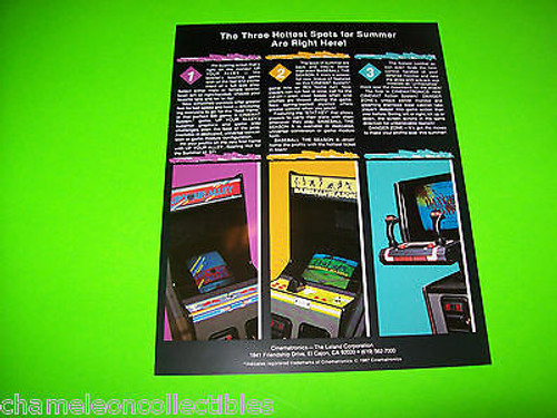 UP YOUR ALLEY DANGER ZONE +1 CINEMATRONICS ORIGINAL NOS VIDEO ARCADE GAME FLYER