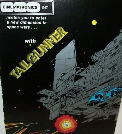 Tailgunner Arcade FLYER Cinematronics Original 1979 Video Game Artwork Sheet