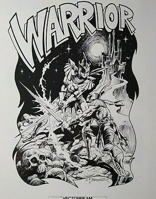 Warrior Arcade Magazine AD Vectorbeam Cinematronics 1978 Retro Video Game 2 Side