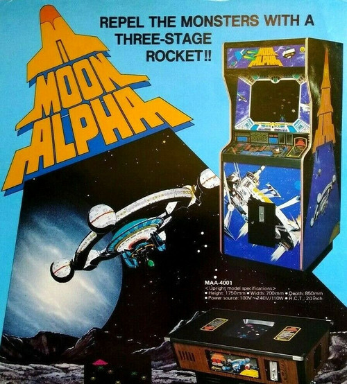 Nichibutsu Moon Alpha Arcade FLYER Original Video Game Art Print Japan 1979 Rare