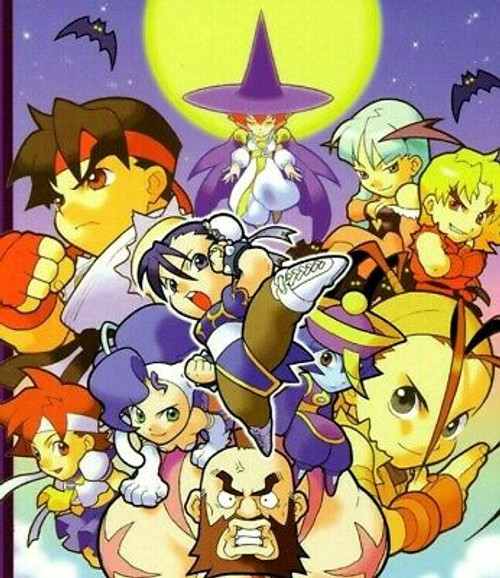 Capcom Super Gem Fighter Mini Mix Arcade FLYER Original CPS2 Game Art Print 1997