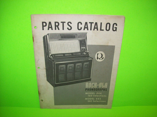 Rock Ola Model 444 445 Original Jukebox Phonograph Parts Catalog Supplement