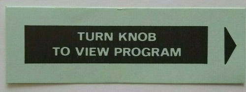 Rock Ola Turn Knob To View Program NOS Card Original Jukebox Phonograph 506