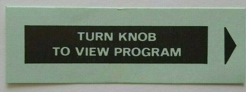 Rock Ola Turn Knob To View Program NOS Card Original Jukebox Phonograph 506
