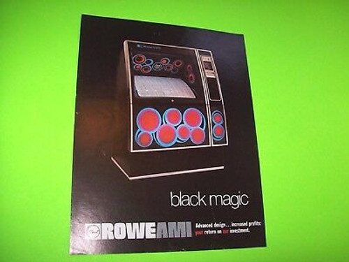Rowe AMI BLACK MAGIC R-82 Original Phonograph Music Jukebox Promo Sales Flyer