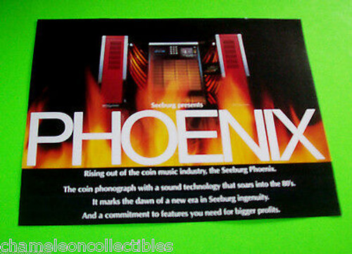 SMC2 "Phoenix" By SEEBURG STERN 1979 ORIGINAL NOS JUKEBOX FLYER 4-PAGE BROCHURE
