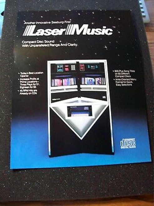 Seeburg SCD1 Crusader 1986 Original Phonograph Music Jukebox Flyer 1-Page Vers.