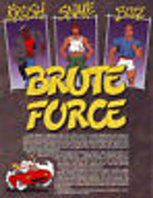 Leland Brute Force Arcade FLYER Original Video Game Art Print Sheet Fighter 1990