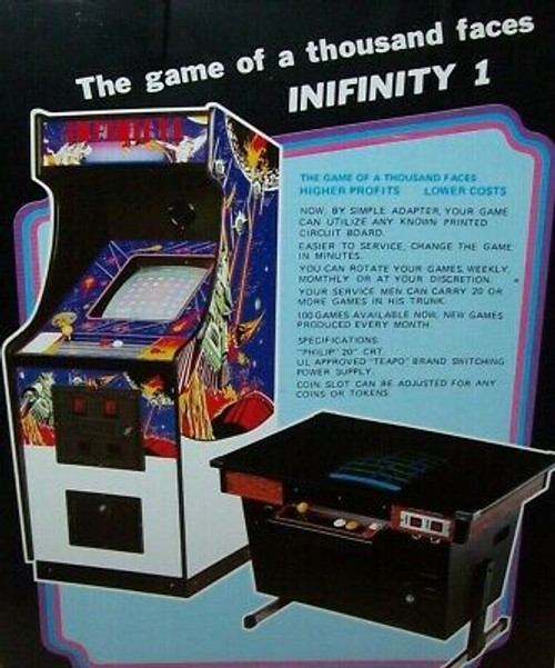 Infinity 1 Arcade FLYER 1984 Original Kwan Vintage Video Game Artwork Sheet