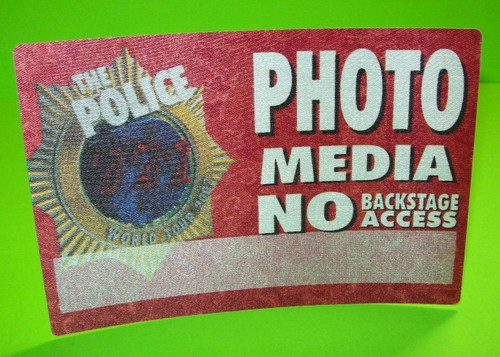 The Police Backstage Pass Concert World Tour Original Otto 2007 Red Sting Huge