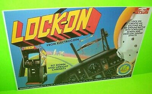 Electrocoin Lock On Arcade FLYER Tatsumi Original NOS 1986 Video Game Art Print Electrocoin Lock On Arcade FLYER Tatsumi Original NOS 1986 Video Game Art Print