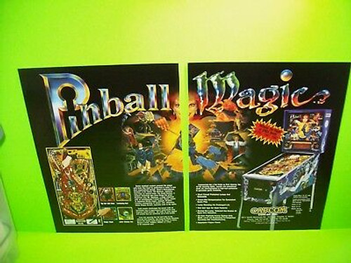 Capcom PINBALL MAGIC Pinball Machine Magazine Pull Out Trade Magazine Ad