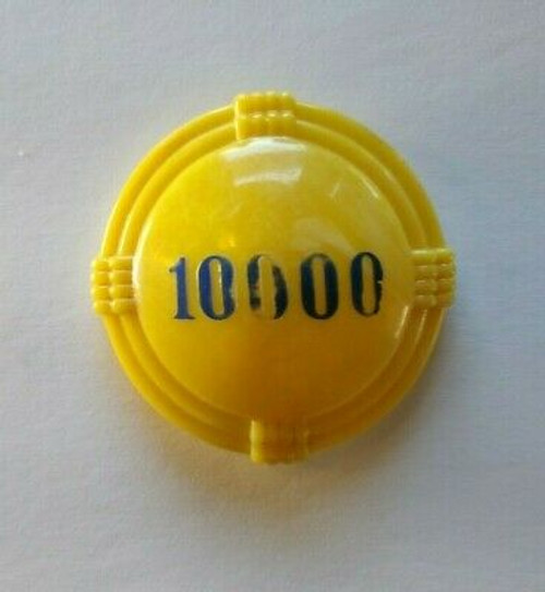 Vintage Pinball Machine Bumper Cap Game Part Original 1950s Yellow Marble 10,000